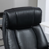 Sedia Poltrona Massaggiante da Ufficio Riscaldata con 2 Punti Massaggio e 8 Programmi Nera