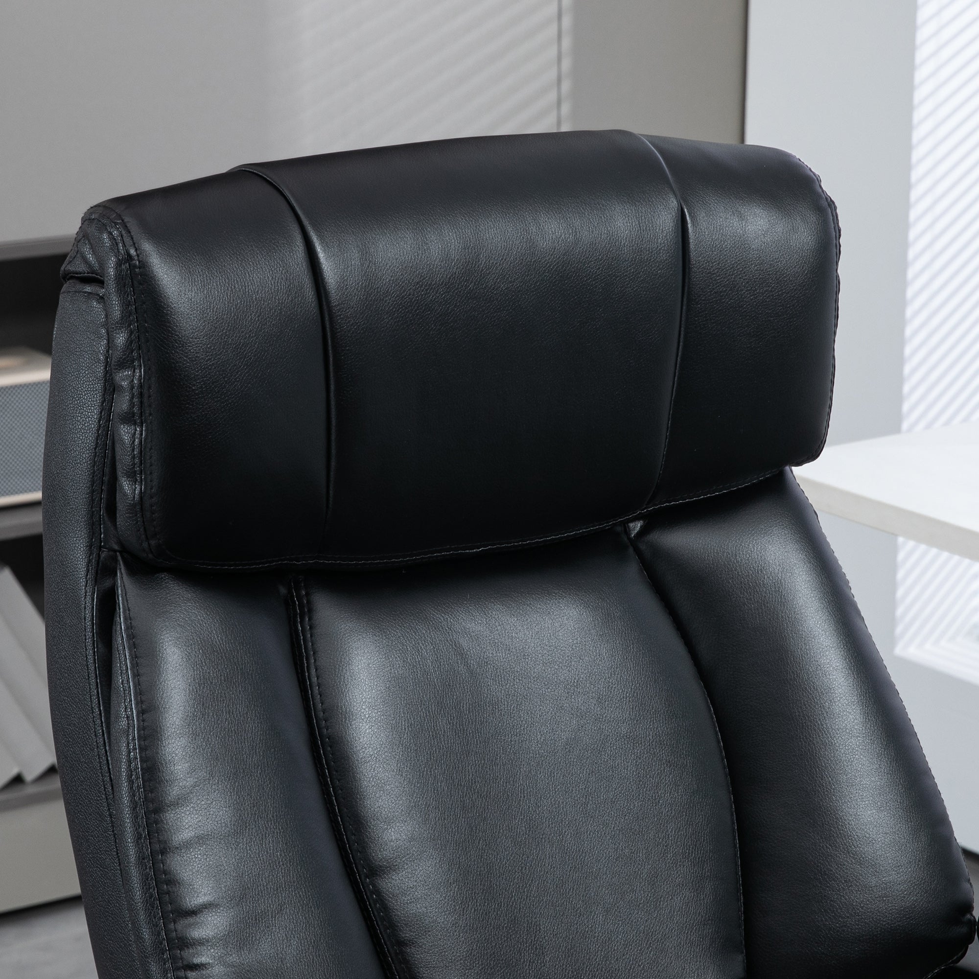 Sedia Poltrona Massaggiante da Ufficio Riscaldata con 2 Punti Massaggio e 8 Programmi Nera