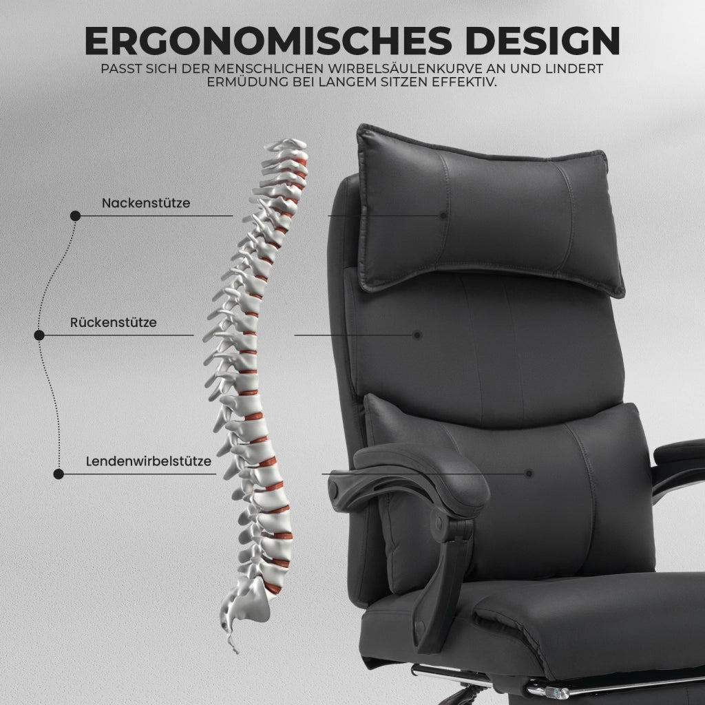 SEDIA UFFICIO ERGONOMICA REGOLABILE NERA IN TESSUTO TECNICO