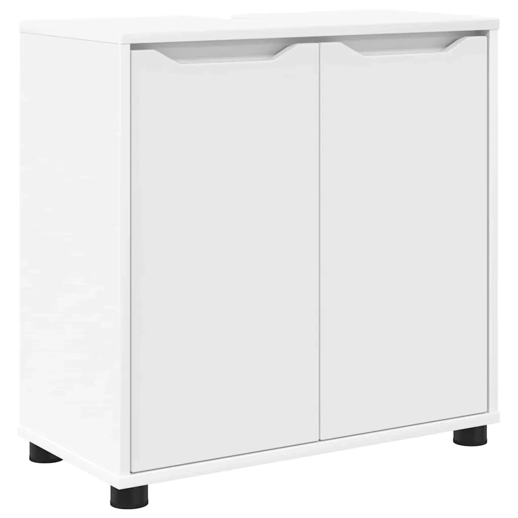 Set di mobili per il bagno 4 pcs Bianco Legno multistrato