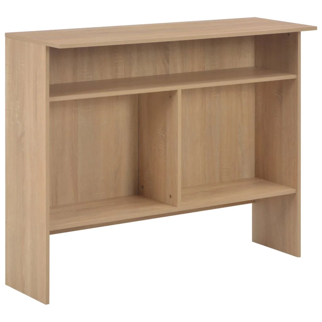 Tavolo alto da bar/bistrot con 2 piani in rovere 130 cm marrone 0902038