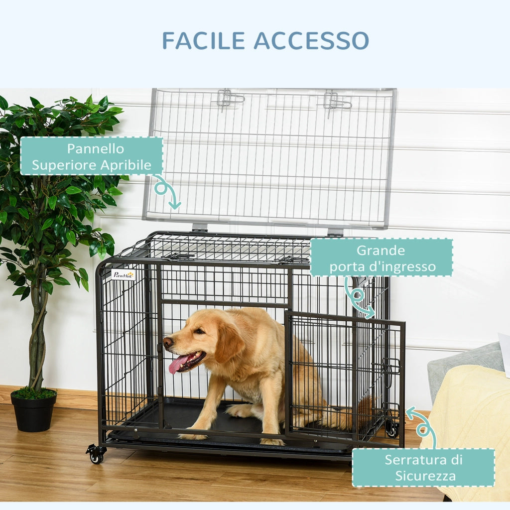 Casetta per Cani Pieghevole ¨C Zephmum ¨C Grigio 94x58x69.5 cm