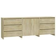 Credenze 3 pz | Madia | Buffet da pranzo | Armadio da pranzo Rovere Sonoma in Legno Multistrato