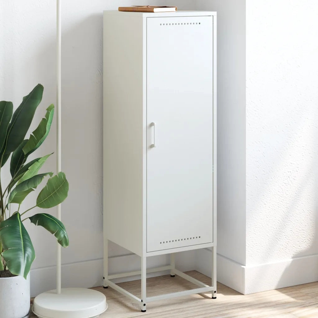 Credenza Bianca 36x39x123 cm in Acciaio