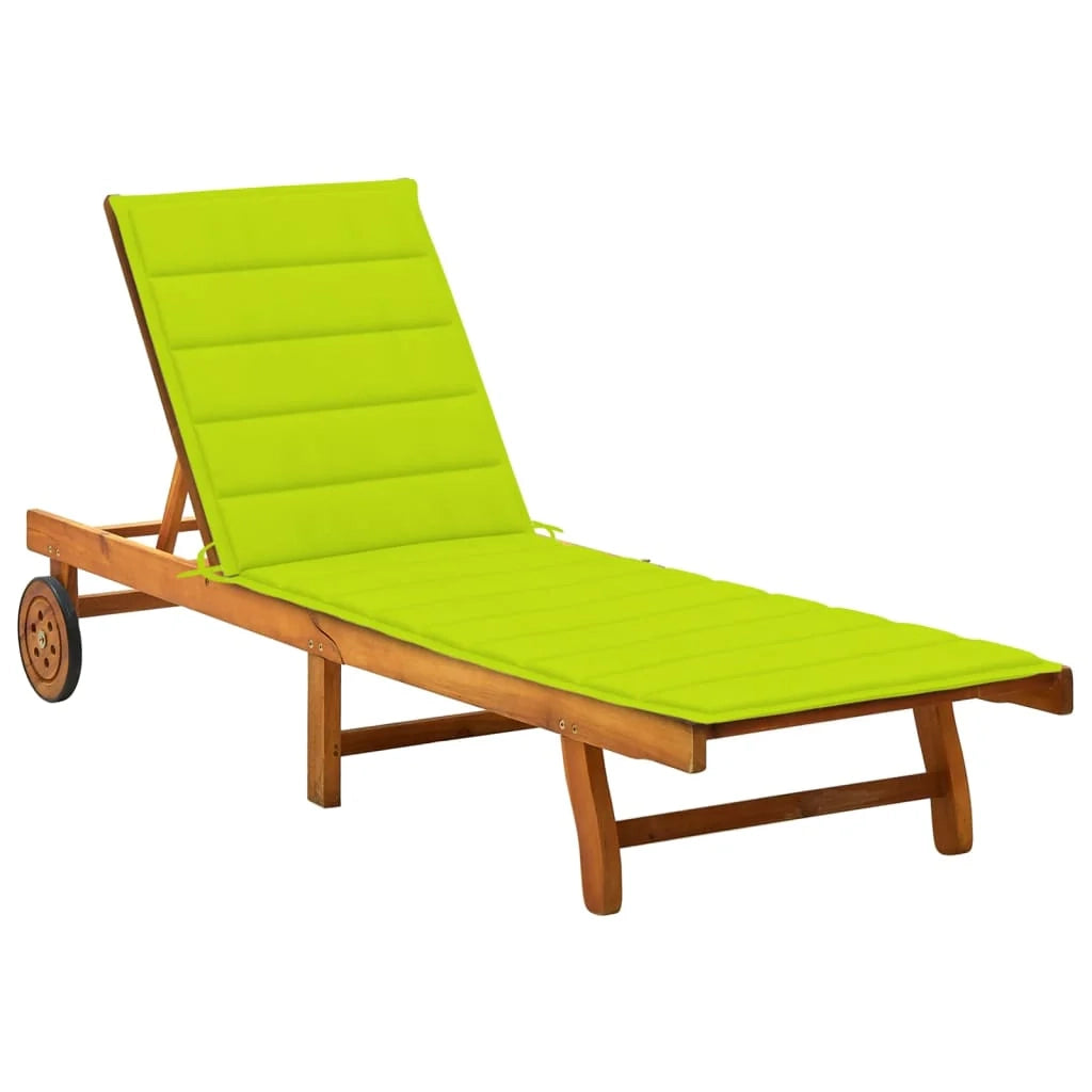 Lettino prendisole sedia a sdraio lettino prendisole letto da giardino mobili da esterno per patio 200 cm con cuscino legno massello di acacia 02_0012392