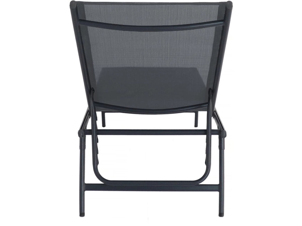Set di 2 lettini prendisole in metallo "Sublima" - 180 x 54 x 104 cm - Antracite