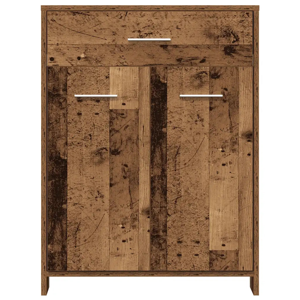 Set Mobili da Bagno 4 pz Legno Antico in Legno Multistrato