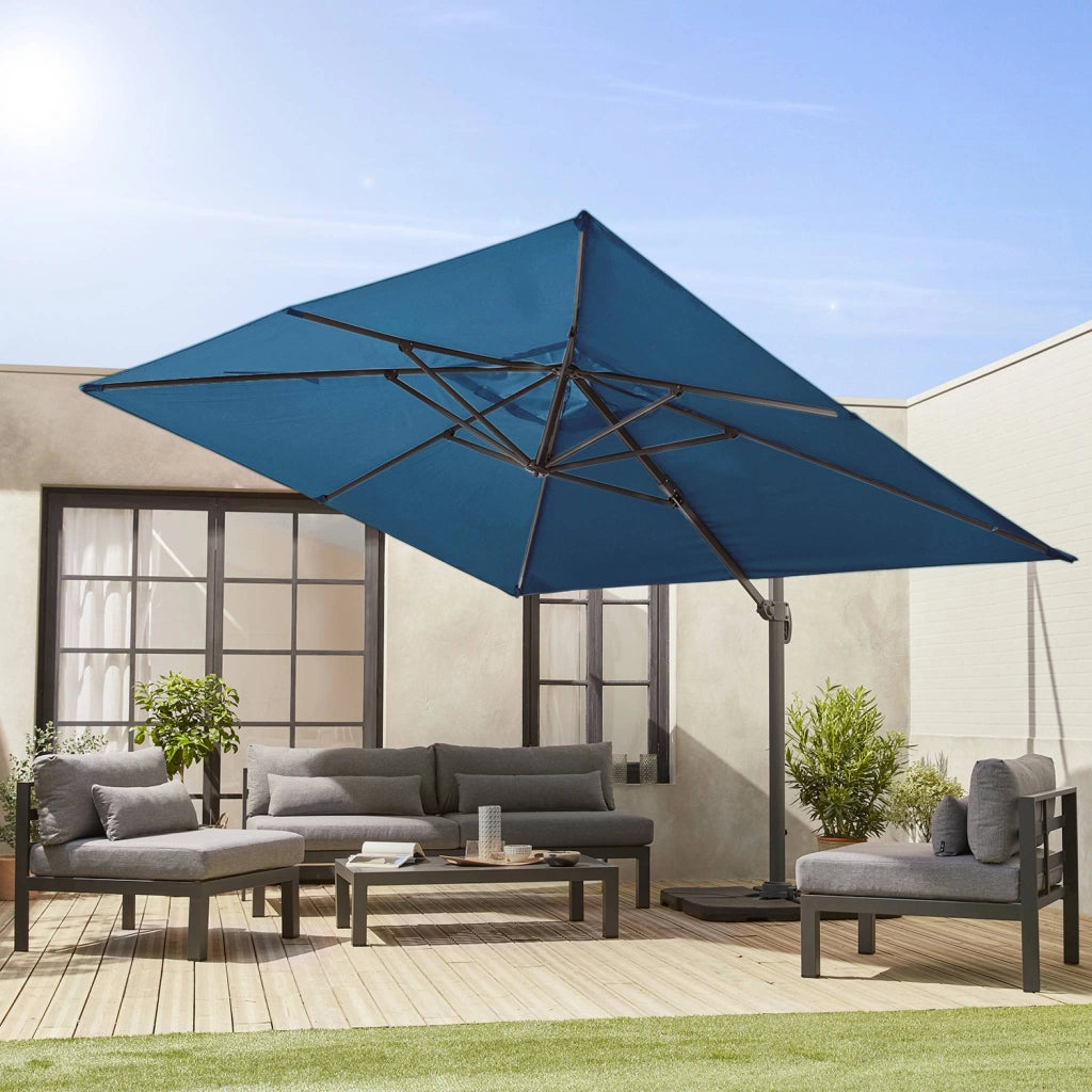 Ombrellone rettangolare, 3x4m, blu