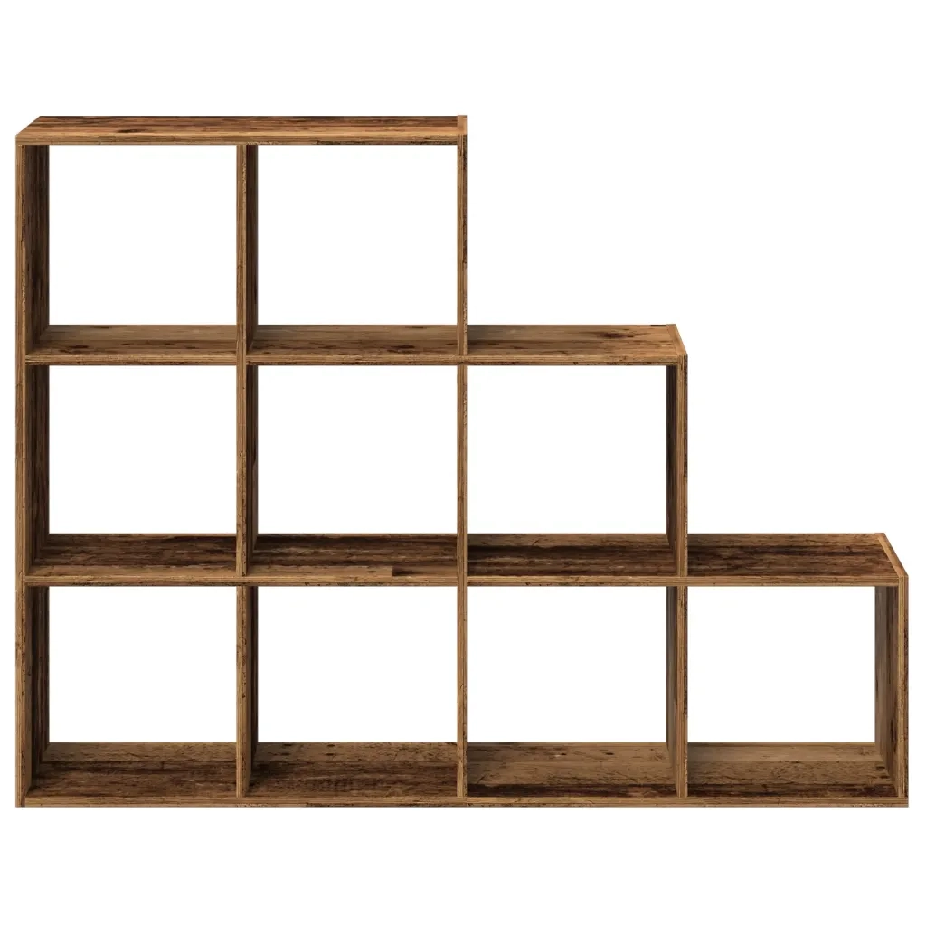 Libreria a 3 Ripiani-Scaffale per Libri-Mobile di Stoccaggio Legno Vecchio 137,5x29x103,5 cm Truciolato