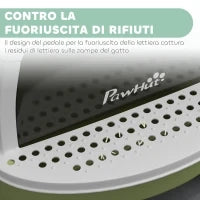 Lettiera per Gatti Chiusa con Vassoio Estraibile, Paletta e Filtro ai Carboni Attivi, Multicolore