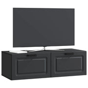 Mobile TV da Muro Montaggio a Parete | Armadietto TV | Mobile Porta TV Nero 98 x 41 x 30 cm