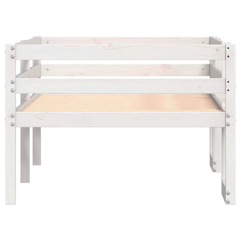 Giroletto per Bambini-Struttura Letto Bambini Bianco 75x190cm in Legno Massello di Pino