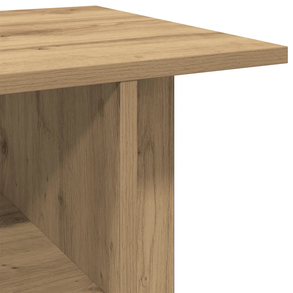 Mobile TV Ruote Rovere Artigianale 80x40x45cm Legno Multistrato 855791