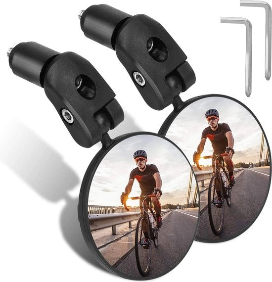 Specchio per bicicletta - Specchio per bicicletta da installare sul manubrio - Qualità premium - Sostenibile