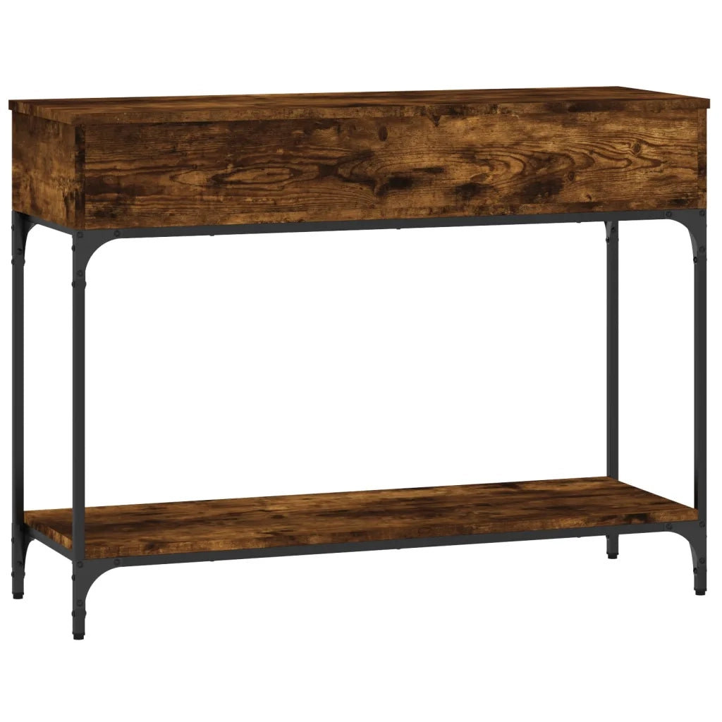 Tavolino Consolle-Tavolino da soggiorno-Tavolo Rovere Fumo 100x34,5x75cm Legno Multistrato 603661