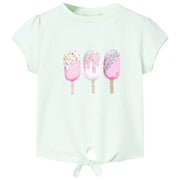Maglietta da Bambina Menta Chiaro 104