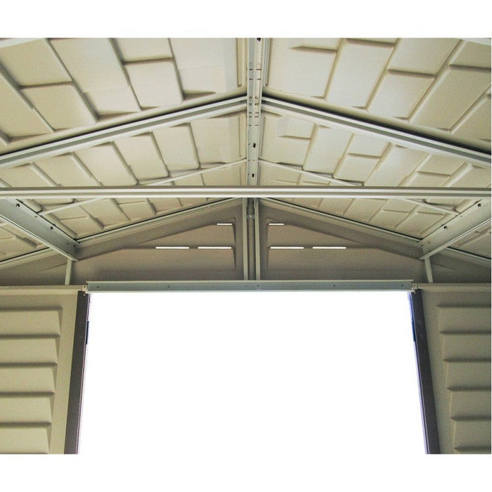 Casetta Box da Giardino 325x319x233 cm in PVC Avorio/Marrone