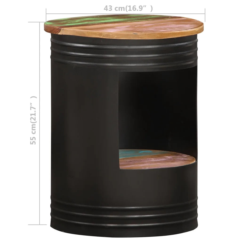 Tavolino da Salotto 43x55 cm in Legno Massello di Recupero 287486