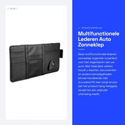 Organizzatore multifunzionale per auto - Pelle PU - 15x29 cm - Nero