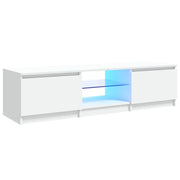 Mobile TV multimediale scaffale TV credenza mobile TV sala da pranzo soggiorno camera da letto con luci LED 140 x 40 x 35,5 cm bianco 02_0026533