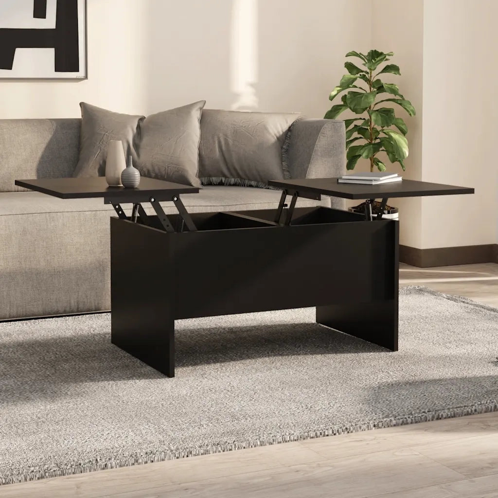 Tavolino da salotto | Tavolino da caff¨¨ | Tavolino da Soggiorno Nero 80x50x42,5 cm in Legno Multistrato