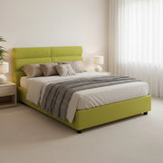 Brivio, Letto Piazza e Mezza Sfoderabile Made in Italy, Verde
