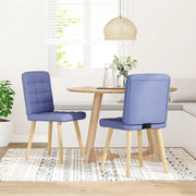Sedie da Pranzo 2 pz Blu Jeans in Tessuto 4101101