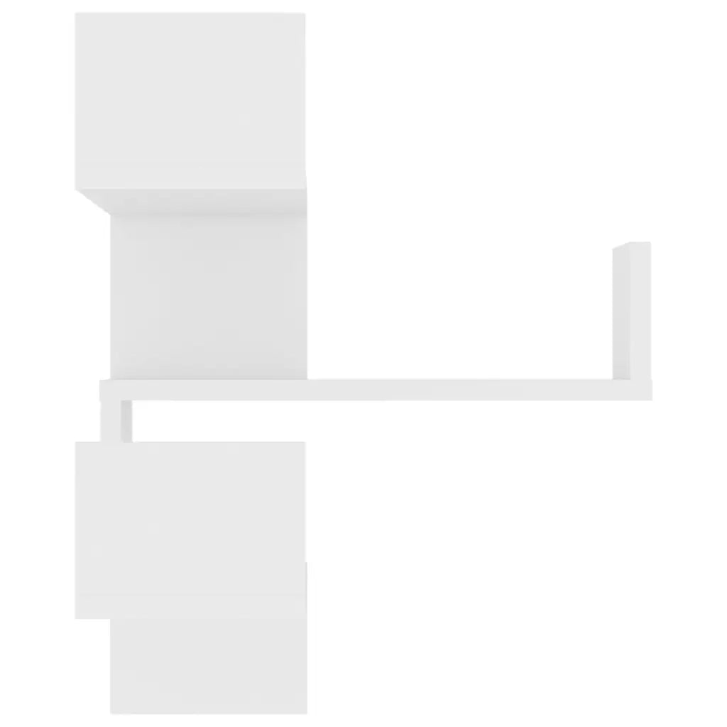 Scaffale Parete Angolo Bianco 40x40x50 cm in Legno Multistrato 807223