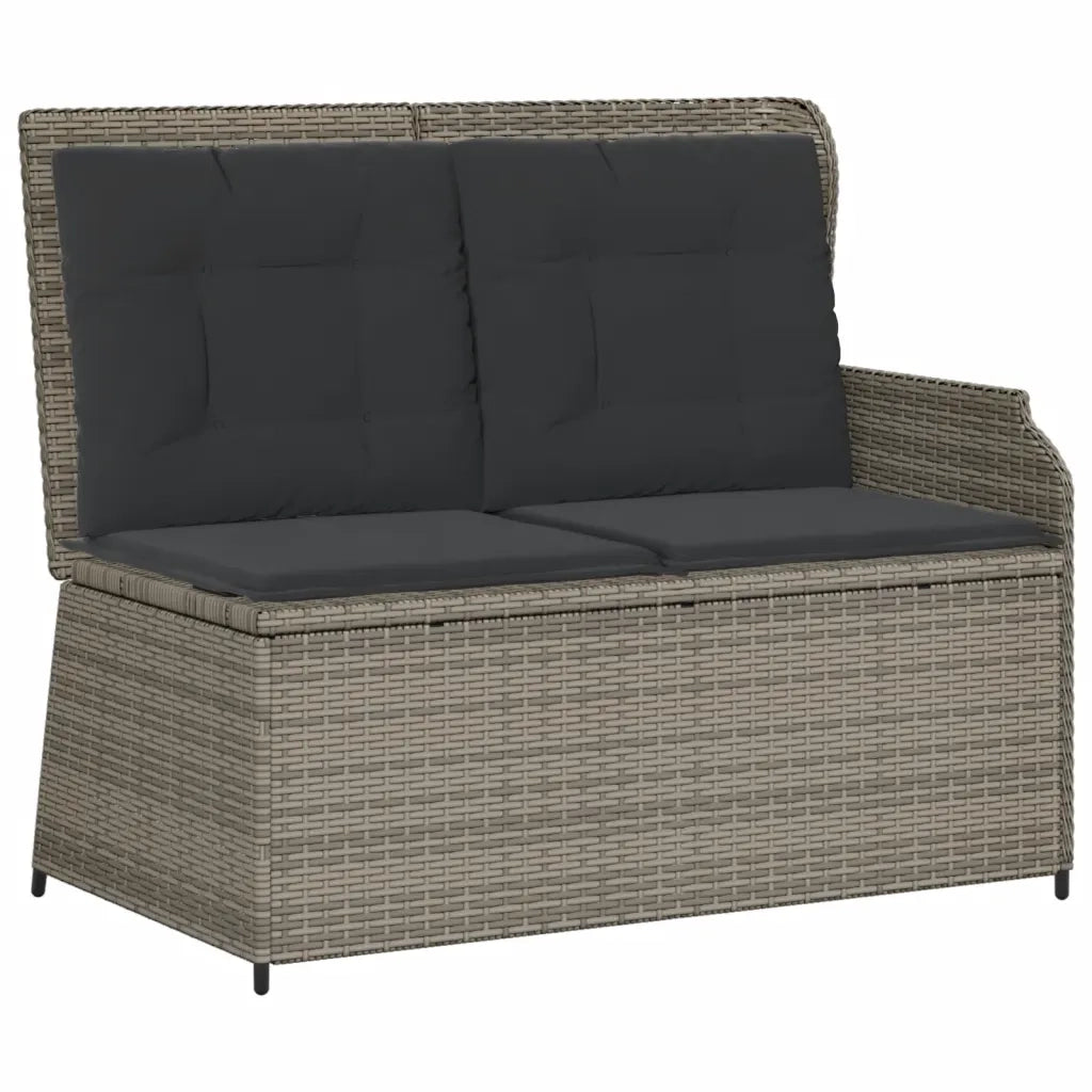 Set Divani da Giardino 4 pz con Cuscini in Polyrattan Grigio 3262146