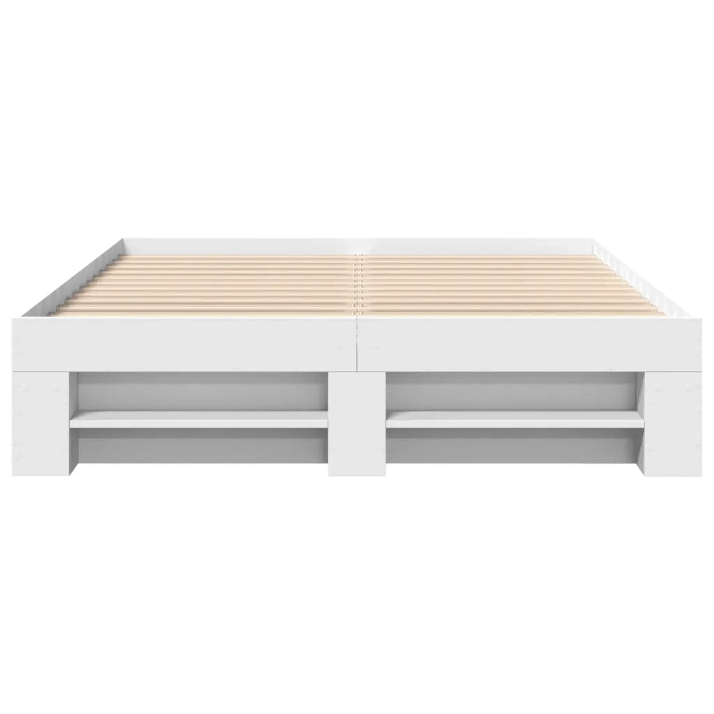 vidaXL Giroletto Bianco 140x190 cm in Legno Multistrato