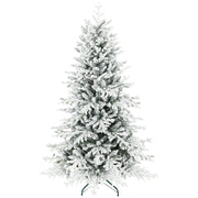 Albero di Natale artificiale innevato 180 cm ¨C zephmum ¨C verde con supporto metallo pieghevole