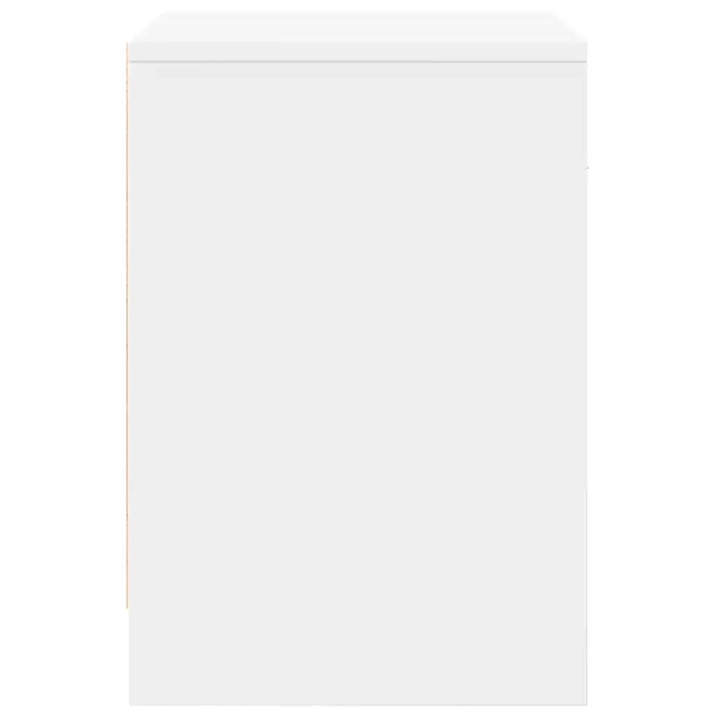 Comodini 2 pz con Cassetto Bianco 40x34x50 cm 858768
