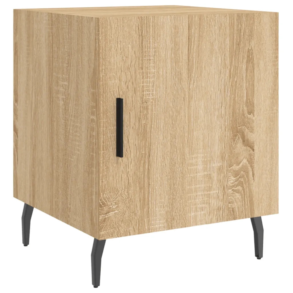 Set di 2 Comodini | Armadio da Notte | Mobiletto da notte Rovere Sonoma 40x40x50 cm in Legno Multistrato