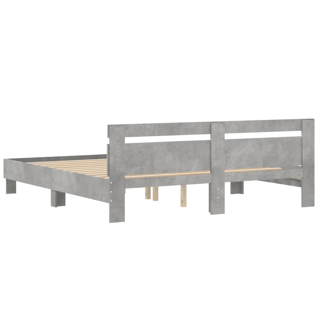 Giroletto Testiera Grigio Cemento 200x200 cm Legno Multistrato 3207395