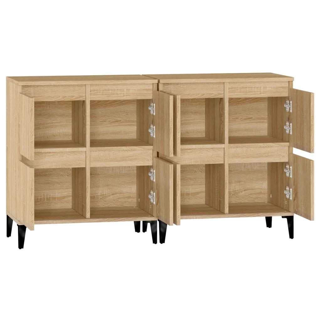 Credenze 2pz Rovere Sonoma 60x35x70 cm in Legno Multistrato 3185762