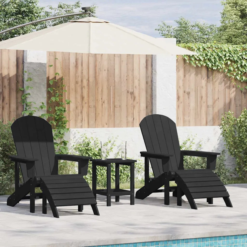 Sedia da Giardino 2 pcs Nero 83 x 74 x 92 cm Polietilene 3335844