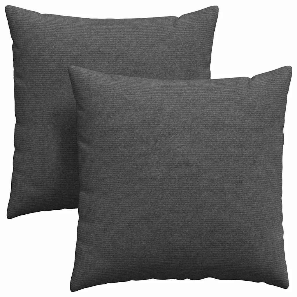 Cuscini da Divano 2 pz-Set di 2 Cuscini per Sofa Grigio scuro 60 x 60 cm 231381