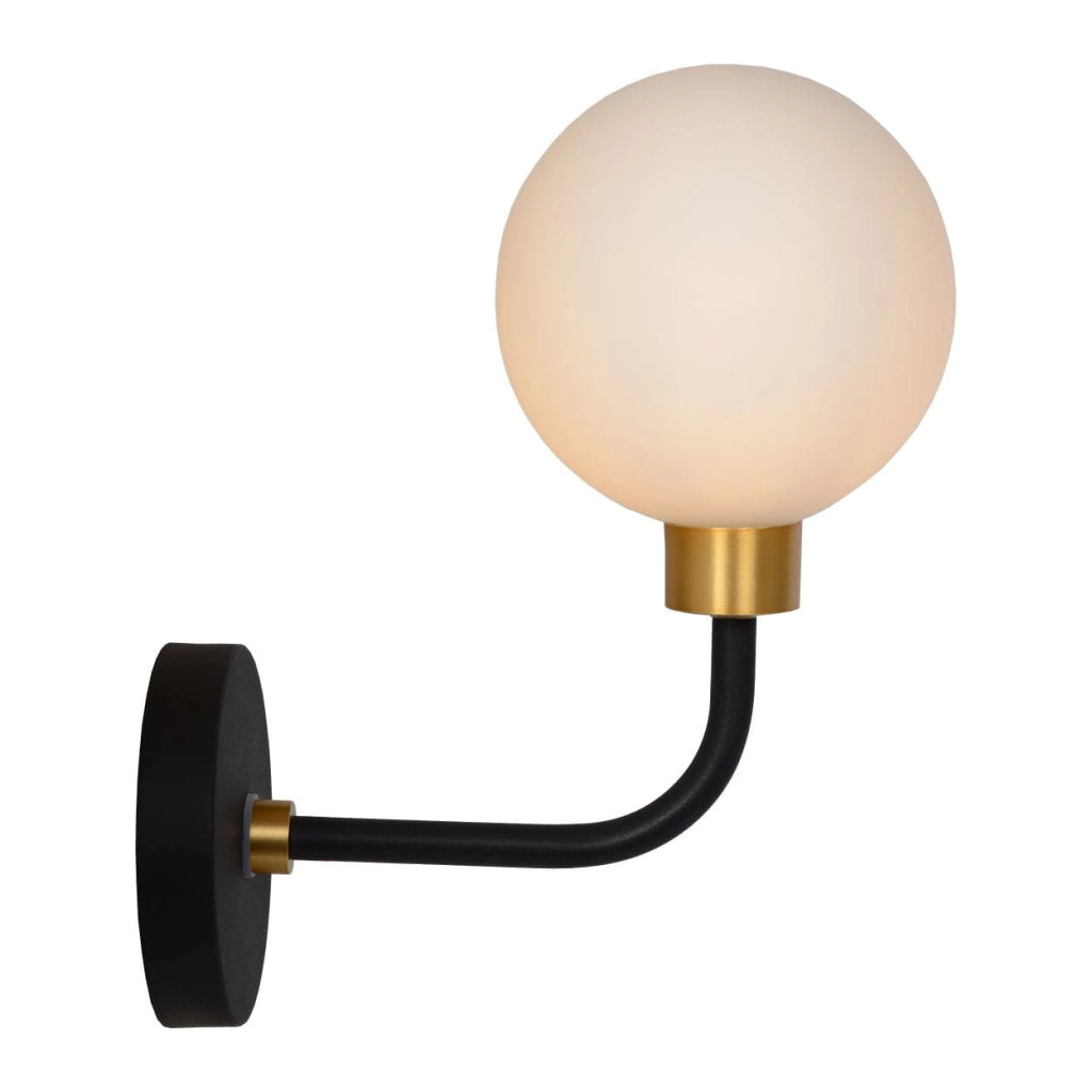 Applique Lucide Berend in vetro G9 33W nero bianco oro