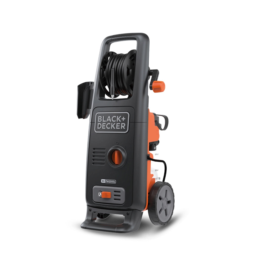 Black+Decker Idropulitrice BXPW2000PE ad Alta Pressione, con Patio Cleaner e Spazzola Fissa, per Auto ed Esterni Casa (150 bar, 460 l/h, 2000 W)