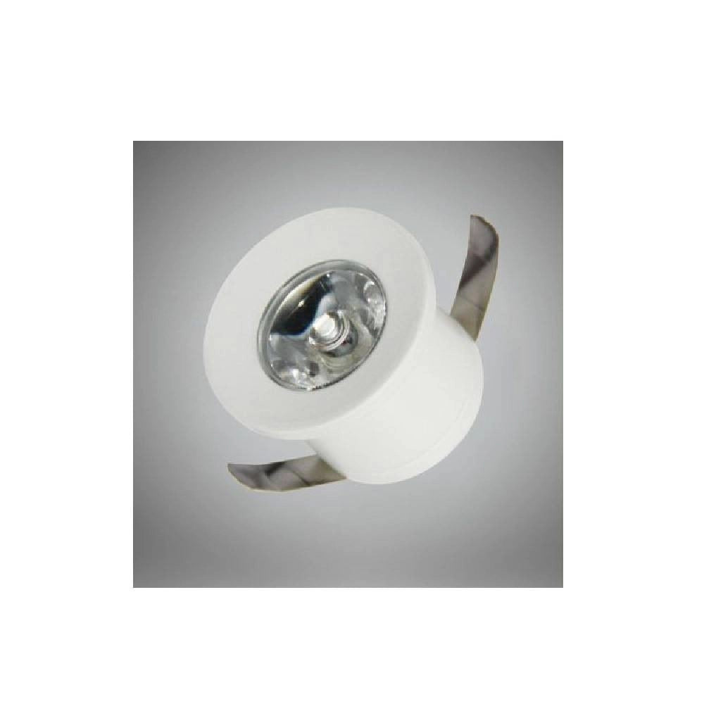Trade Shop - Faretto Led Incasso 1 W Bordo Bianco Mini Punto Luce 6500k 3000k 4000k Blu - -blu      -