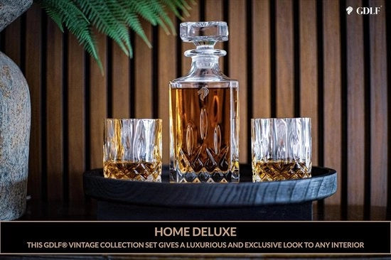 Set di Caraffa da Whisky in Scatola di Lusso | Set a 3 Pezzi di Whisky | 1 Caraffa e 2 Calici