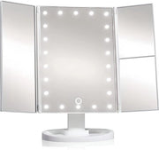 Specchio Cosmetico 2 x 3 x Mirino di Magnificazione con Tasto Tattile, Luce LED Naturale Rotabile 180°