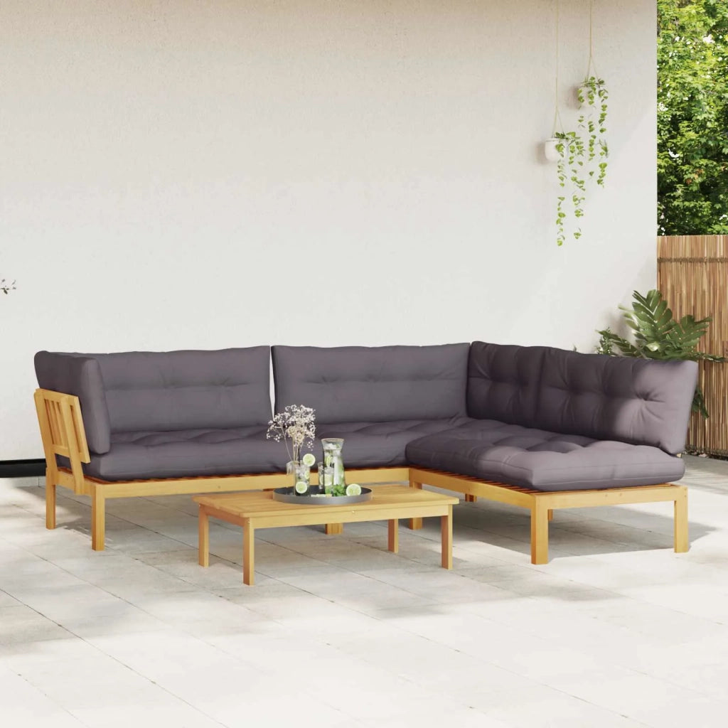 4 Pezzo Unità di divano pallet da giardino