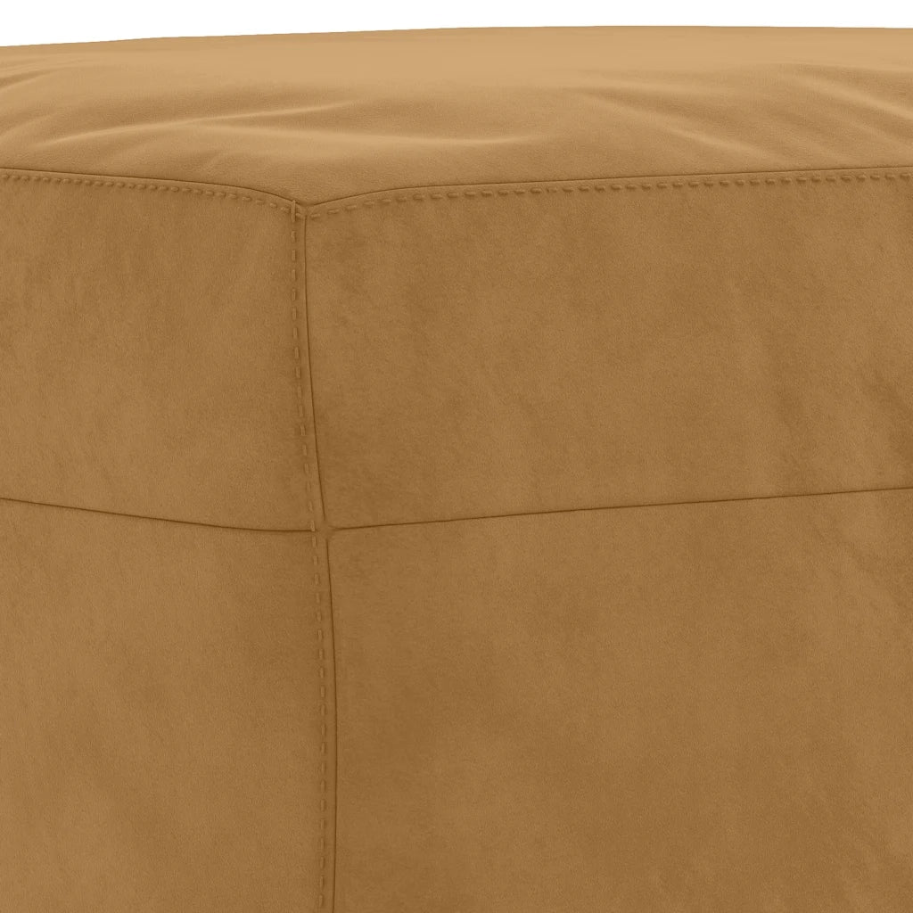 Poggiapiedi Marrone 70x55x41 cm in Velluto