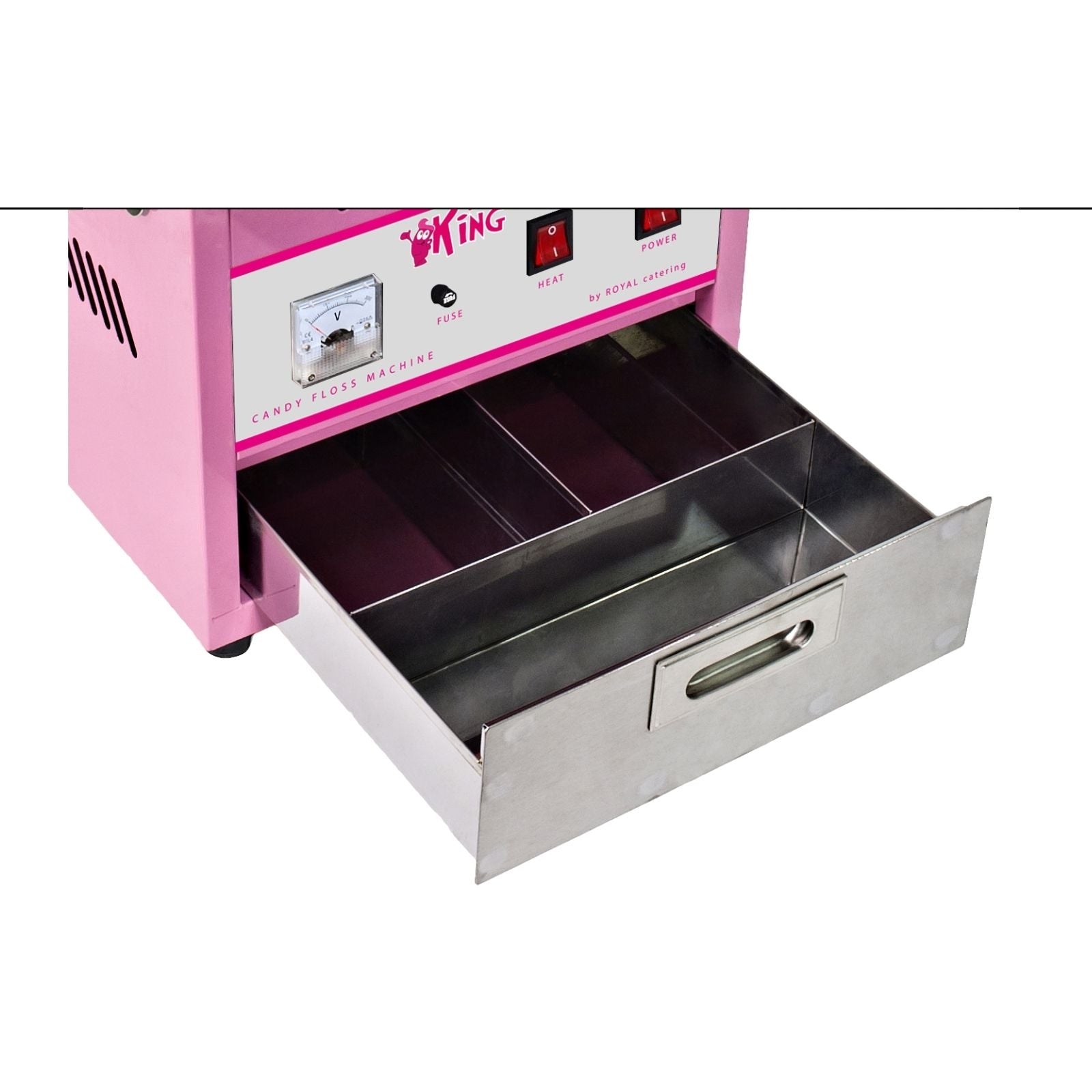 Macchina per zucchero filato professionale diametro 72 cm con carrello e cupola protettiva 3614074