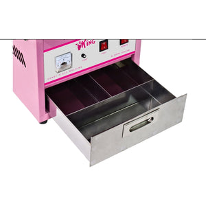 Macchina per zucchero filato professionale diametro 72 cm con carrello e cupola protettiva 3614074