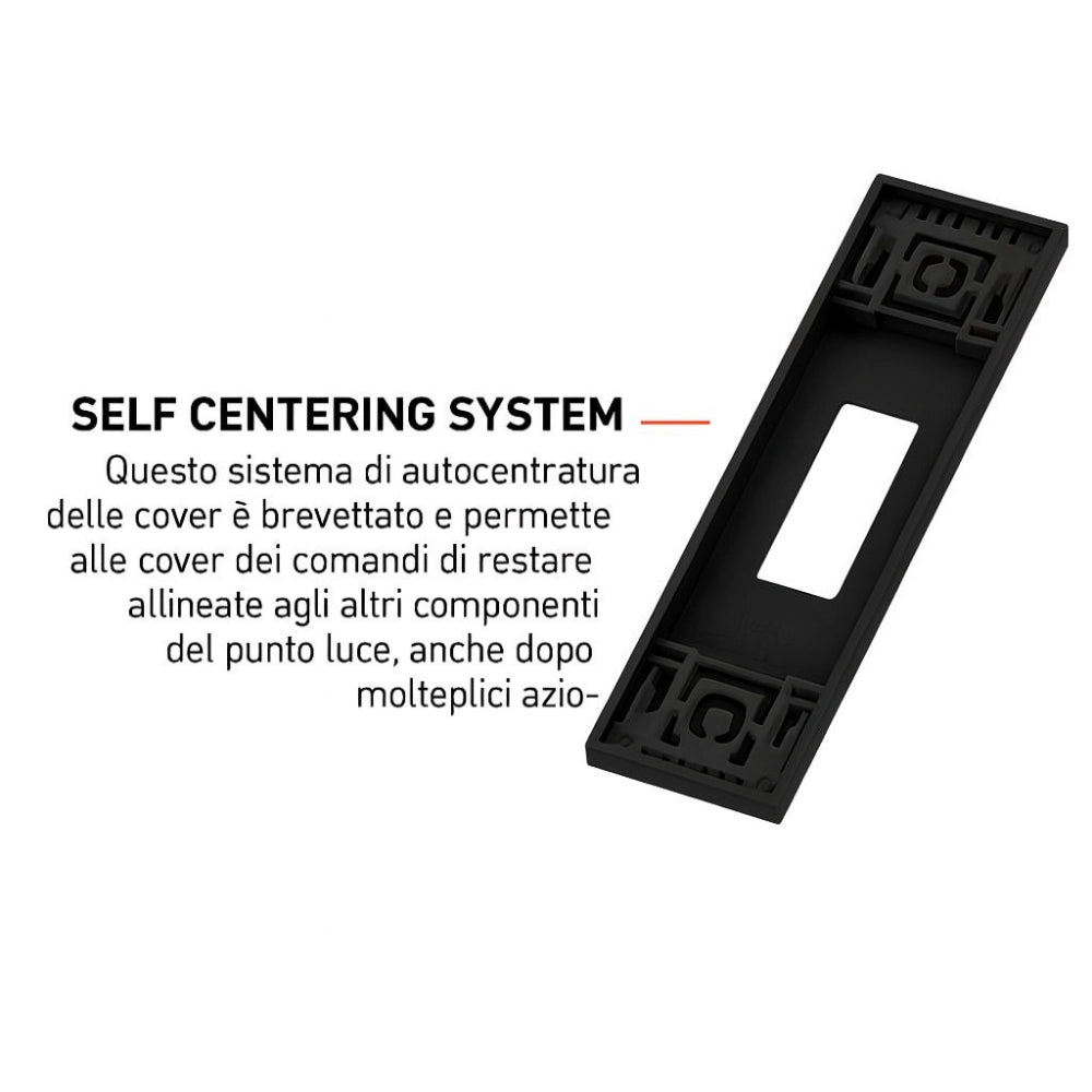 Bticino living now cover per prese e interruttori moderni *** colore nero, confezione 1