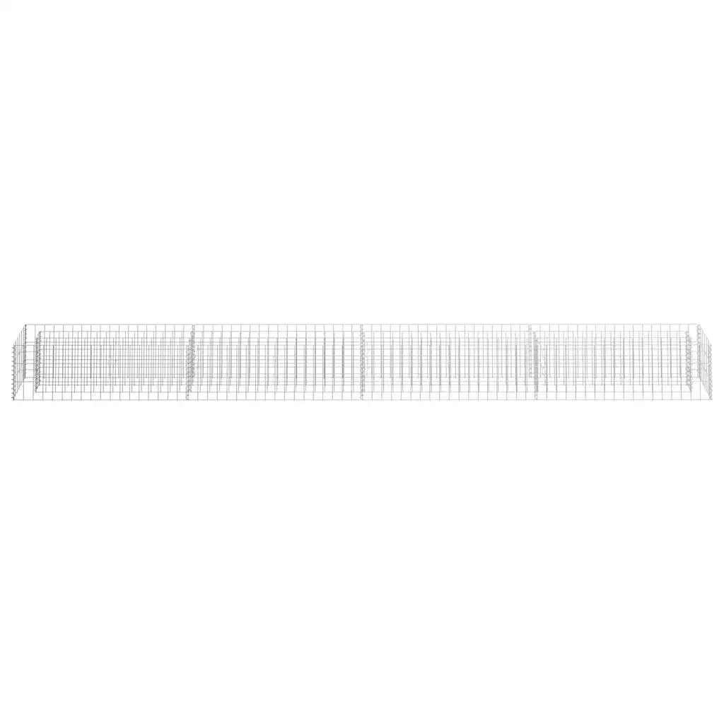 Gabbione Letto Rialzato in Acciaio Zincato 360x30x30 cm 145641