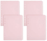 Set di separatori per documenti A5 - 4/6 pezzi - Plastica rosa - Inseribili - Organizzazione documenti - Adatto per scuola/ufficio - Separatori per documenti