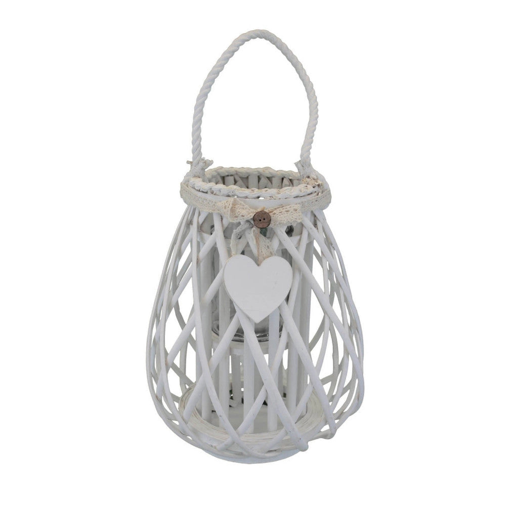 Lanterna Mireille   in Vimini Bianco